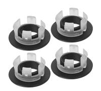 SHINEOFI 4Pcs Black Sink Overflow Hole Decorative Cover Basin Overflow Trim Ring Insert for Bathroom and Kitchen Sink for Vanity Basin