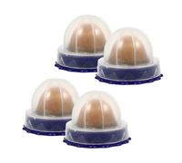 SHINEOFI 4pcs Cat Nutrition Energy Balls with Transparent Cover Lickable Healthy Catnip Treats for Indoor Cats Tongue Movement Convenient Freshness Storage