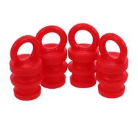 SHINEOFI 4Pcs Chain Link Column Caps Safety Post Covers Rubber Warning Cone Caps with Elastic Ring for Road Traffic Barriers and Guardrails