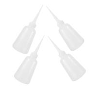 SHINEOFI 4pcs Dispensing Glue Bottles with Precision Pointed Tip for Industrial Liquid Glue DIY Craft Projects and Repair Tasks Transparent Oil Filling Applicators for Accurate Flow Control
