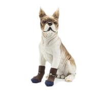 SHINEOFI 4pcs Dog Socks Non Slip Cotton Paw Protectors with Cartoon Prints | Size L, for Dogs and PET Paws on Tile Flooring, Post Grooming Traction and Winter Use