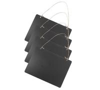 SHINEOFI 4pcs Double-Sided Wooden Chalkboard Signs Portable Smooth Erasable Surface Rectangle Vintage Farmhouse Style Decorative Hanging Boards for Wall Decor and Home Use