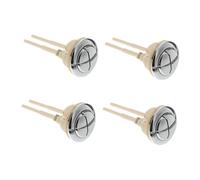 SHINEOFI 4Pcs Dual Push Toilet Button PP Material Electroplated Flush Replacement for Toilet Tank Modern Stylish Water Tank Accessories Random Color