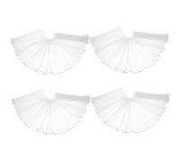 SHINEOFI 4pcs Flower Wrapping Mesh Paper Faux Pearl Edge Embellishment Wrinkled Translucent Design for Creative Party Favor Decor Wedding Florist Supplies White