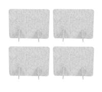 SHINEOFI 4pcs Freestanding Felt Desk Partition Panel 30x40cm Light Grey Workstation Privacy Divider with Support Feet for Classroom, Office, and Library Desktop Use