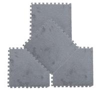 SHINEOFI 4pcs Grey Plush Pet Sleeping Cushion Pads 30x30cm Warm Soft Hamster Cage Mat for Small Animals Guinea Pig Rabbit Bed Winter Comfort