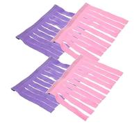 SHINEOFI 4pcs Guinea Pig Hideout Tassel Door Curtains with Hammock Small Pet Cage Accessories for Hamster Bunny Habitat Indoor Use (pink Purple)