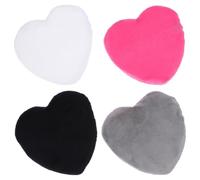 SHINEOFI 4pcs Heart-shaped Cotton Makeup Applicators for Face Application, Soft Cosmetic Facial Pads Set to Save Powder and Apply Entire Face Efficiently