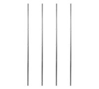 SHINEOFI 4pcs Heavy Duty Metal Rods for Foosball Table Replacement, Iron Material with Universal Compatibility and Durability, Silver Soccer Machine Poles for Indoor Table Soccer