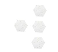 SHINEOFI 4pcs Hexagon Felt Wall Board Thick White Felt Wall Sticker DIY Photo Display Memo Bulletin Board for Home Office Living Decor
