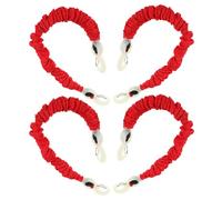 SHINEOFI 4pcs Lb Red Resistance Bands for Ankle Exercises with Silicone and Polyester Material, Strength and Leg Resistance Features, for Full-body Workouts and Speed and Agility Training