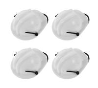 SHINEOFI 4pcs Mini Pet Safety Helmet for Small Pets with Custom Fit and Spring Rope Connection, Lightweight White Plastic Construction Hard Hat for Dogs and Cats, for Social Media Posts