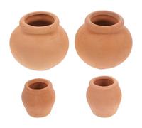 SHINEOFI 4Pcs Mini Terracotta Plant Pots Small Nursery Containers for Succulent Seedlings Ceramic Flower Breeding Pots with Fine Texture Practical and Elegant Round Design for Indoor