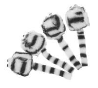 SHINEOFI 4pcs Mouse Shaped Cat Simulated Mouse Plush Indoor Entertainment Reducing Stress Plush Material Realistic Design Cute and Attractive Appearance for Homes and Pet Stores Cats