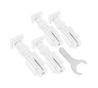 SHINEOFI 4pcs No Drill Window Blind Brackets for Mini Blinds Hold Down Clips with Wrench Damage Mounting for Home Office Bedroom Privacy and Light Control