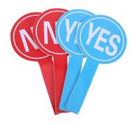 SHINEOFI 4pcs No Voting Paddles, Foam Board Classroom Voting Boards, Assorted Colors, 11. 8 X 5. 9 Inches, Single-sided, Perfect for Competitions, Judging, And Classroom Activities