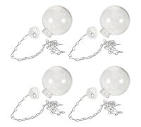 SHINEOFI 4pcs Outdoor Bird Feeder Ball with Chain Hanging Dispenser, Slow Feed Enrichment for Hens and Poultry, Plastic and Iron Construction with Textured Surface, for Backyard and Fence