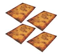 SHINEOFI 4pcs Pirate Treasure Game Maps Vintage Style Pirate Party Accessory for Board Games Family Adventure and Treasure Hunt Event Props