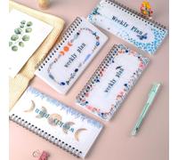 SHINEOFI 4pcs Planner Weekly Planning Pad Spiral Notebook Undated Weekly Monthly Planner 50 Pages Pp Paper Portable for On-the-go Planning, Teacher, Everyday Use