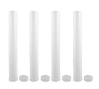 SHINEOFI 4pcs Plastic Poster Packaging Tubes with Caps for Paintings and Art Documents, 46cm Length X 6cm Diameter, Quick Access and Shipping Protection Storage Cylinders for Galleries