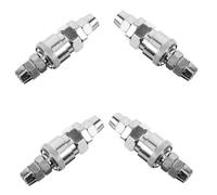 SHINEOFI 4pcs Pneumatic Quick Coupling Air Hose Coupler Metal Fittings with Easy-to-use Design and Pressure Leakage Prevention, Silver Finish, Fits 8mm Outer Diameter for Industrial Air