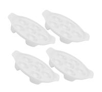 SHINEOFI 4pcs Porcelain Snail Plate Baking Plate Escargot Dish Ceramic Serving Tray for Dinner Parties Catering Platter Divided