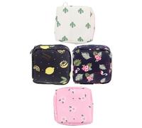 SHINEOFI 4pcs Portable Pouch for Sanitary Napkin Container with Large Capacity Multipurpose Oxford Cloth Period Pouch and Small Item Container