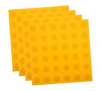 SHINEOFI 4pcs PVC Rubber Blind Path Warning Stickers with Raised Tactile Dots Non-slip Garden Blind Pads for Sidewalk Safety and Visual Guidance
