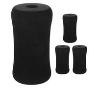SHINEOFI 4pcs Replacement Foam Foot Pads Roller Cover for Leg Extension Machines and Exercise Equipment, Black Rubber and Plastic Material with Protective Support, for Fitness Training