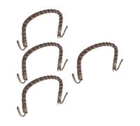 SHINEOFI 4pcs Replacement Teapot Handle Grip for Ceramic and Kettle Pots, U-Shape Rattan and Iron Material with Comfortable Grip and Easy Installation, Suitable for Home and Restaurants