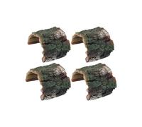 SHINEOFI 4pcs Resin Turtle Ramp Basking Dock with Naturalistic Rock Cave Design, Spacious Elevated Platform for Aquarium and Terrarium, Habitat Decor for Turtles and Tortoises