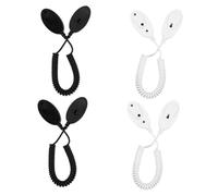 SHINEOFI 4pcs Retractable Remote Control Holders with Strong Double Sided Adhesive Hooks Lost Spring Cable Tethers for Small Devices Easy No Drill Wall Mount Installation