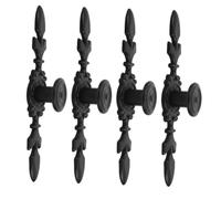 SHINEOFI 4pcs Retro Aluminum Alloy Cabinet Knobs Single Hole Pulls Smooth Finish Comfortable Grip for Wardrobe Dresser Vanity Cupboard Furniture Upgrade
