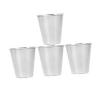 SHINEOFI 4Pcs Reusable Stainless Steel Household Drink Cups Lightweight Unbreakable Shot Glasses for Whiskey Cocktails Beer and Juice Safe Metal Tumblers for Adults