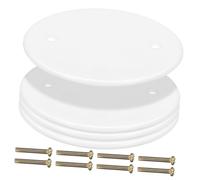 SHINEOFI 4pcs Round Ceiling Blank Cover Plates Sturdy Electrical Hole Covers for Wall and Ceiling Openings Versatile Decorative Plates for Home and Office Use
