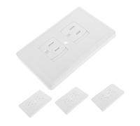 SHINEOFI 4pcs Self Closing Proofing Outlet Covers for Center Screw Sockets Touch Abs Power Protectors Automatic Sliding Safety Plug Guards for Home Nursery