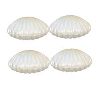 SHINEOFI 4pcs Shell Candy Storage Box Mermaid Themed Candy Boxes with Shimmering Finish Seashell Shape Pp Material Elegant Style at Event