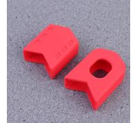SHINEOFI 4pcs Silicone Crank Arm Protector Sleeve Lightweight Anti-aging Crankset Protective Case for Road Bicycle and Folding Bike Red Sturdy Cover
