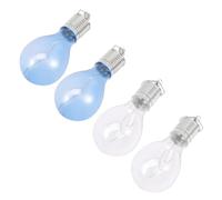 SHINEOFI 4pcs Solar Hanging Light Bulbs Led Outdoor Bulbs for Garden Transparent Warm for Indoor Outdoor Use Design