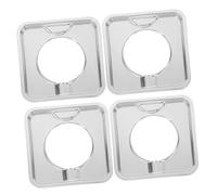 SHINEOFI 4pcs Square Gas Range Drip Pan Stove Drip Pan Gas Stove Spill Catcher Grease Tray Replacement Part for Kitchen Cooking
