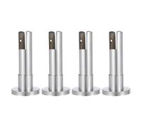 SHINEOFI 4pcs Stainless Steel Bath Partition Bracket with Robust Stability and Wide Compatibility for 0.15/0.2/0.23 Inch Thickness, Suitable for Bathroom Stall Walls and Public Restroom