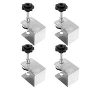 SHINEOFI 4pcs Stainless Steel Drawer Front Mounting Clamps for Cabinet Installation, Woodworking Panel Clips Small C Clamps for Drawer Front Fixing and Woodworking Hardware