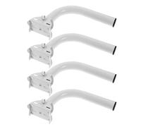 SHINEOFI 4pcs Stainless Steel J Pole Mount Bracket Wireless Bridge Wall Mount Outdoor Antenna Mounting Pole Support for Security Cameras and Point-to-Point Network