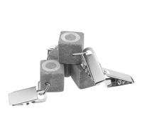 SHINEOFI 4pcs Tablecloth Weights Clips for Outdoor Tables, Lightweight Marble and Stainless Steel, Secure and Stable Holders with Unique Rounded and Square Design, for Home Parties