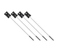 SHINEOFI 4pcs Telescopic Rod Card Holder Grabber Tool for Vehicle Parking and Toll Payment, Stainless Steel and Abs Material with Quick Installation and Hygienic Usage, Suitable for Cars