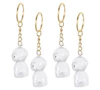 SHINEOFI 4pcs Transparent Dog Hair Keychain Lightweight Sealed Capsule Keepsake Pendant for Pet Owners Memorial Display Portable Storage for Cherished Dogs
