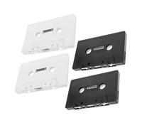 SHINEOFI 4pcs Vintage DIY Blank Cassette Tape Decoration Classic Black White Audio Tape Wall Ornament for Party Birthday Retro-inspired Home Display