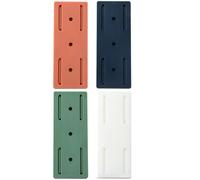 SHINEOFI 4pcs Wall Mount Power Strip Holder Punch-free Socket Organizer with Adhesive, Multi-color Power Strip Fixing Tool for Home Office Electronics Storage