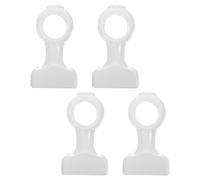 SHINEOFI 4pcs Wood Curtain Rod Supports Heavy Duty Wall Mounted Curtain Brackets Enhanced Stability Drapery Rod Holders for Living Room and Home Décor
