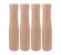 SHINEOFI 4pcs Wooden Pestle Large Head Crushing Rods for Garlic Mashing Spice Grinding and Medicine Crushing Kitchen Utensils for Home Cooking and Food Preparation